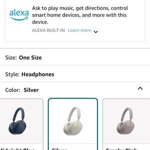 Sony Over-Ear Headphones - Silver